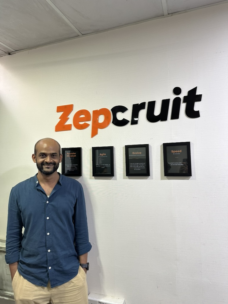 Rohit Warrier at the Zepcruit office